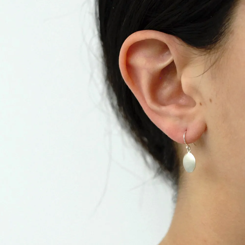 small disc drop earrings