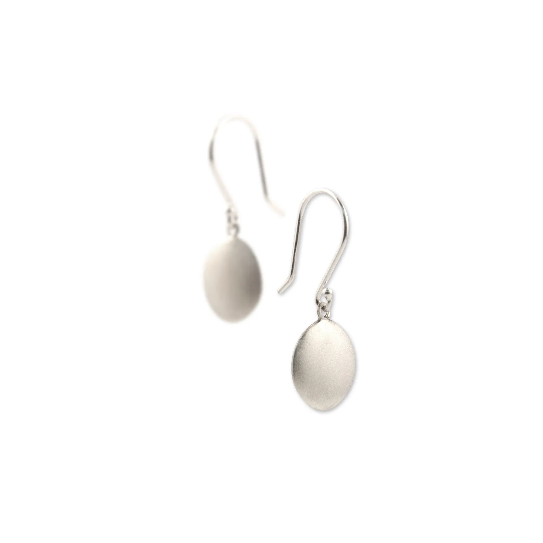 small disc drop earrings