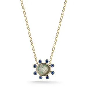 Small Octopus Caspian Necklace - Grey Mother-of-Pearl and Deep Sapphire