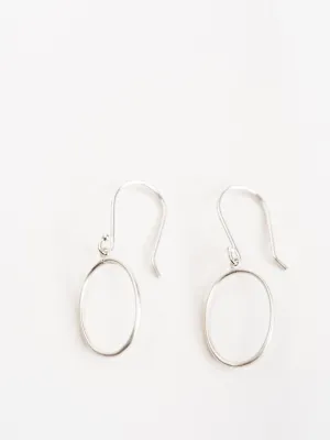 small "0" drop earrings - ss