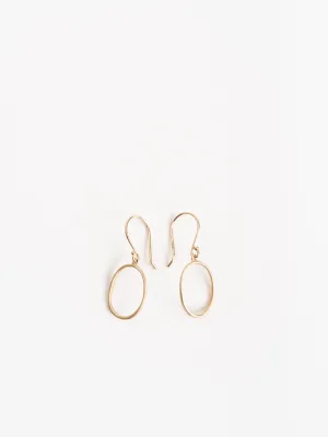 small "0" drop earrings