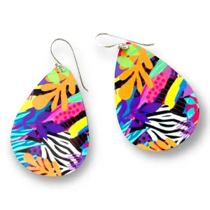Small Tear Drop Art Earring