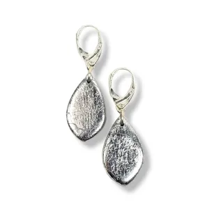 Small Tear Drop Dangle Earring - Chrome