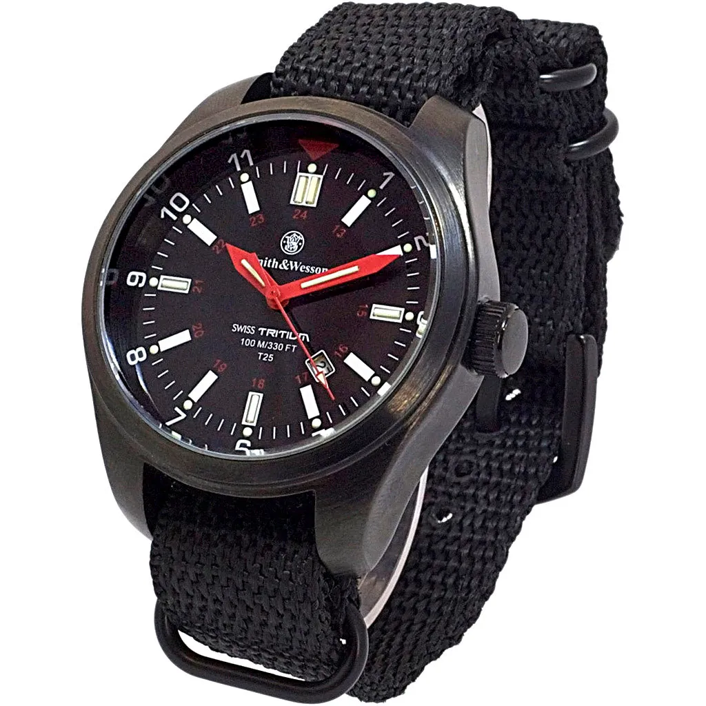 Smith & Wesson 3 Strap Military Watch Swiss Tritium