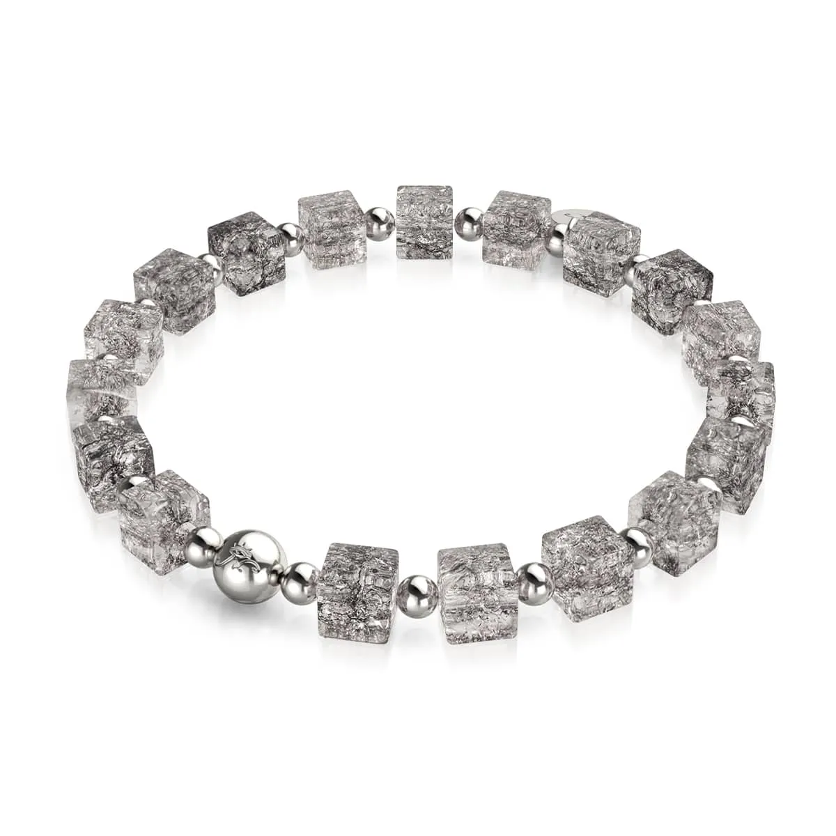 Smokey | Glitter Glass | Sugar Cube Bracelet