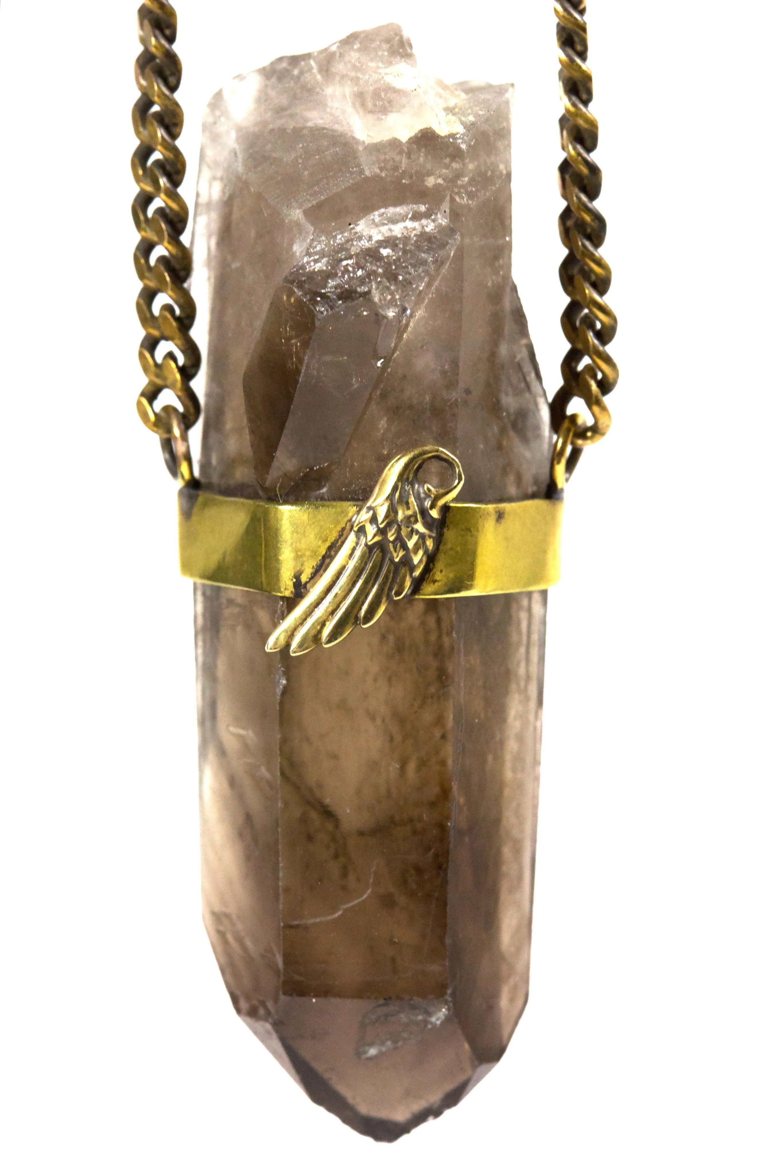 Smoky Quartz Point Pendant Necklace