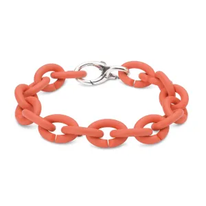 Soft Apricot Silver Bracelet