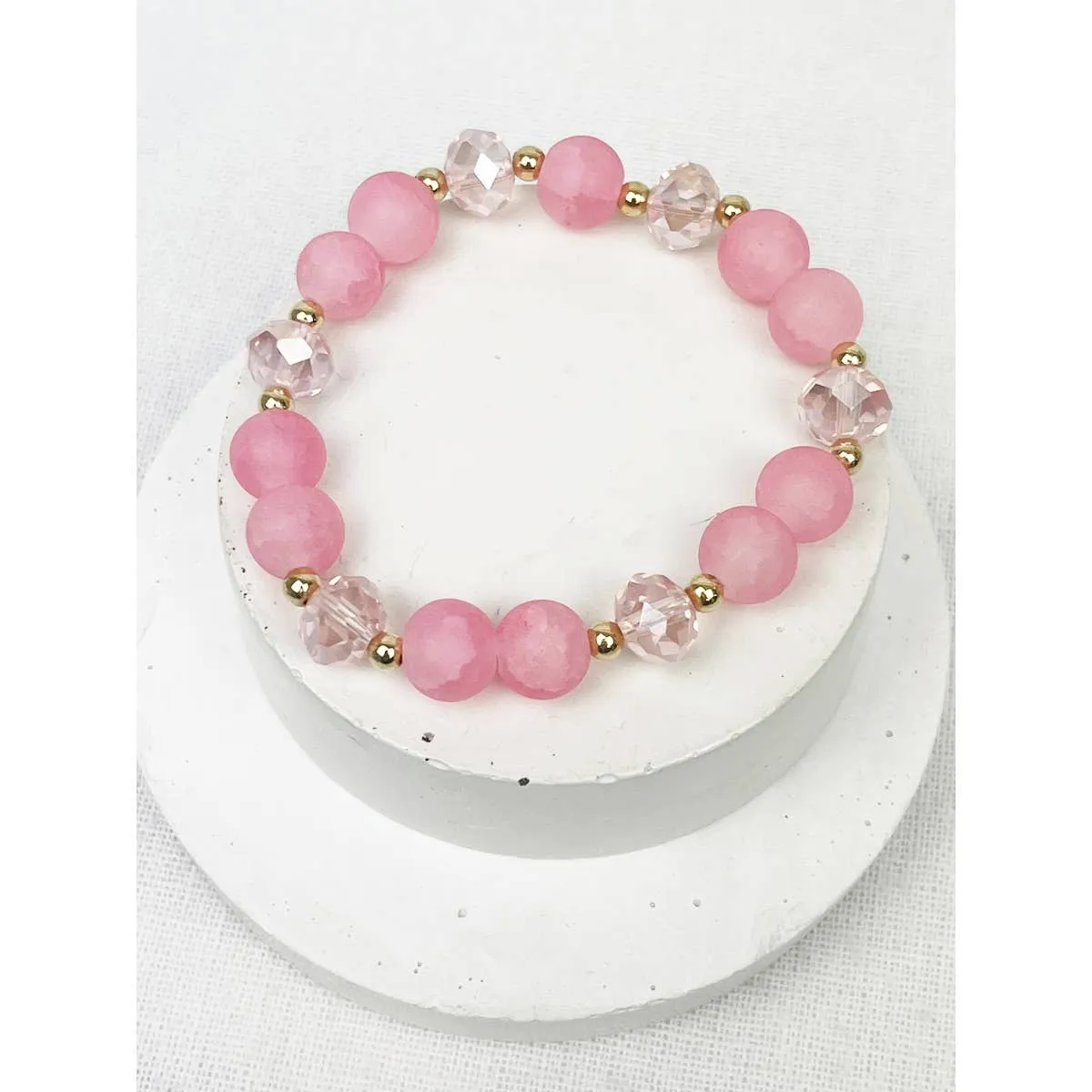 Soft Tone Bead Mix Stretch String Bracelet