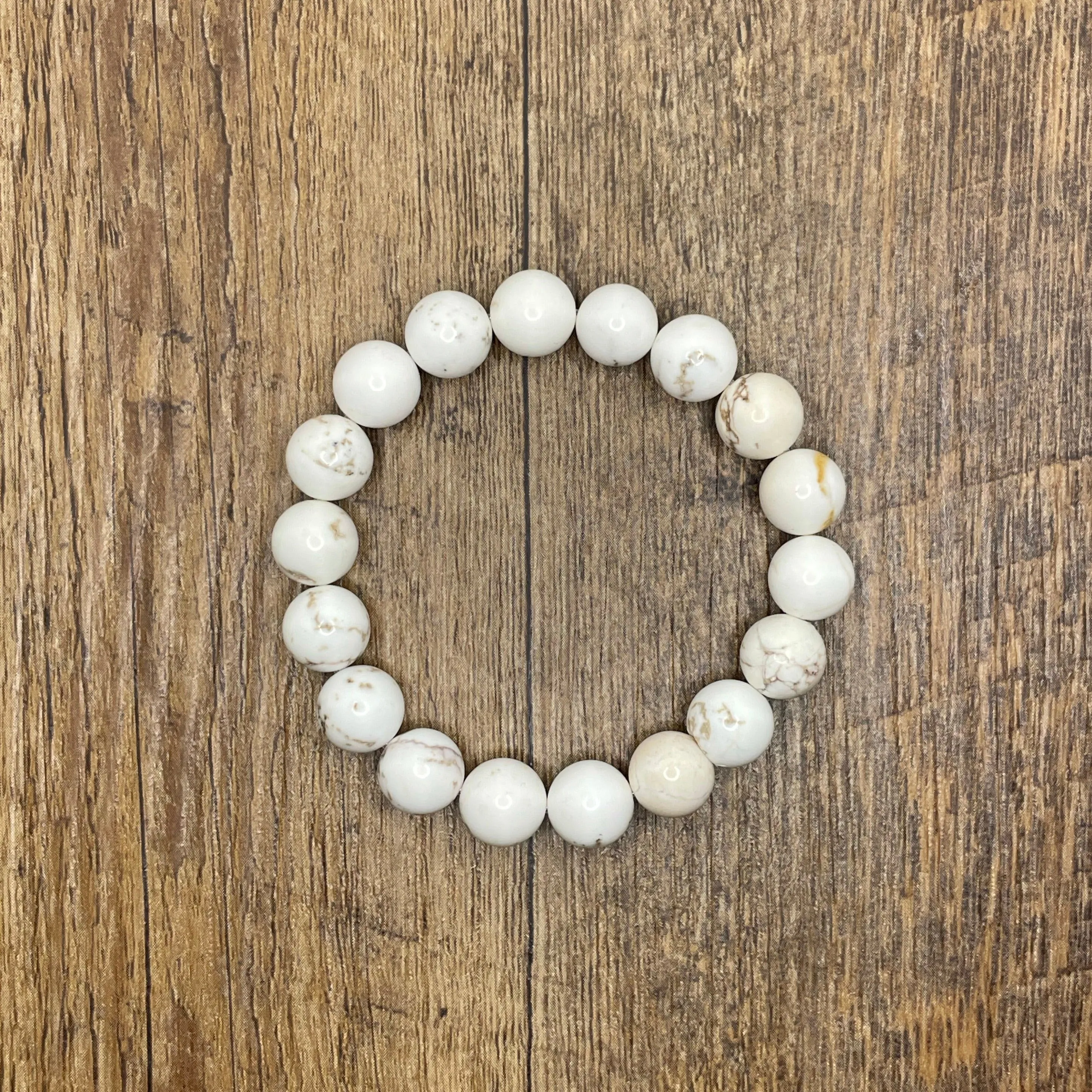 Soft White Magnesite 10mm Bracelet