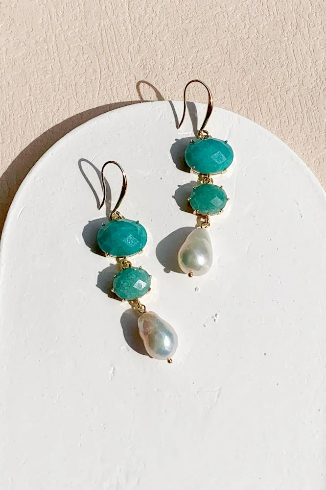 Sonja Gemstone Drop Earrings