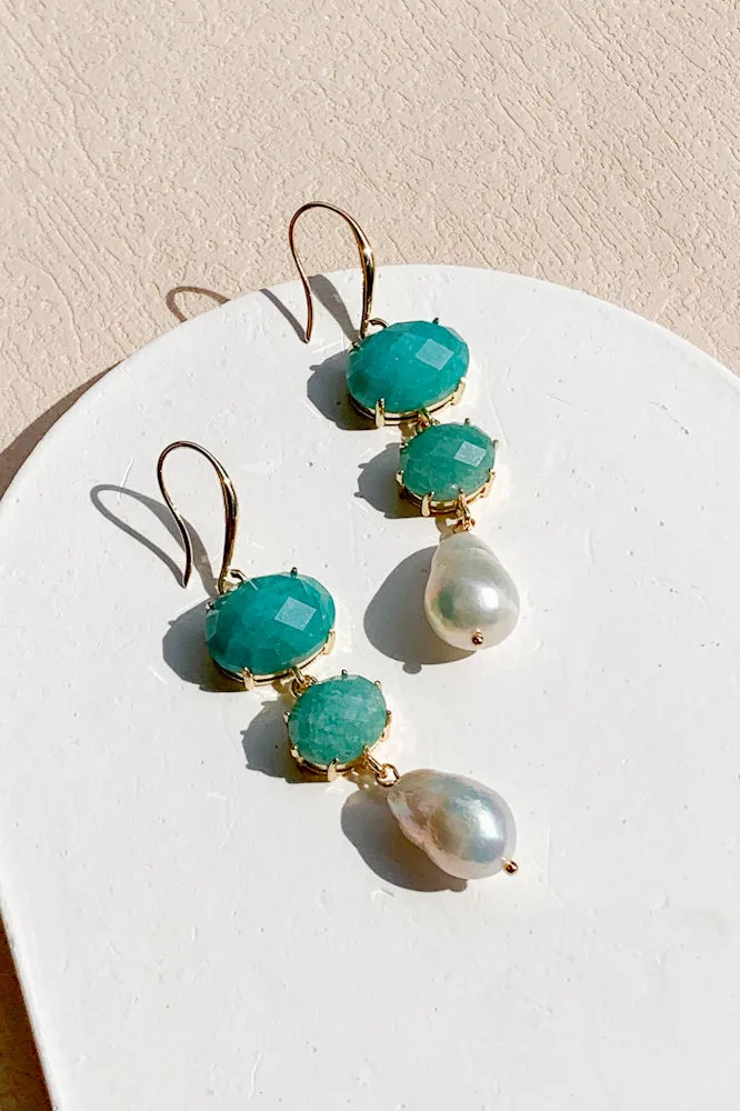 Sonja Gemstone Drop Earrings