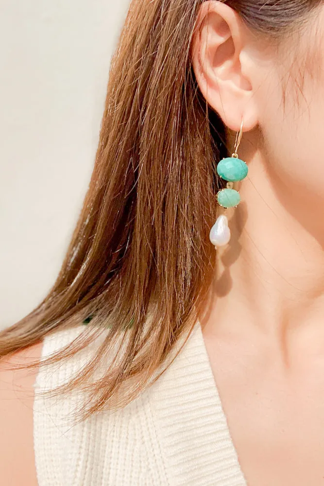 Sonja Gemstone Drop Earrings
