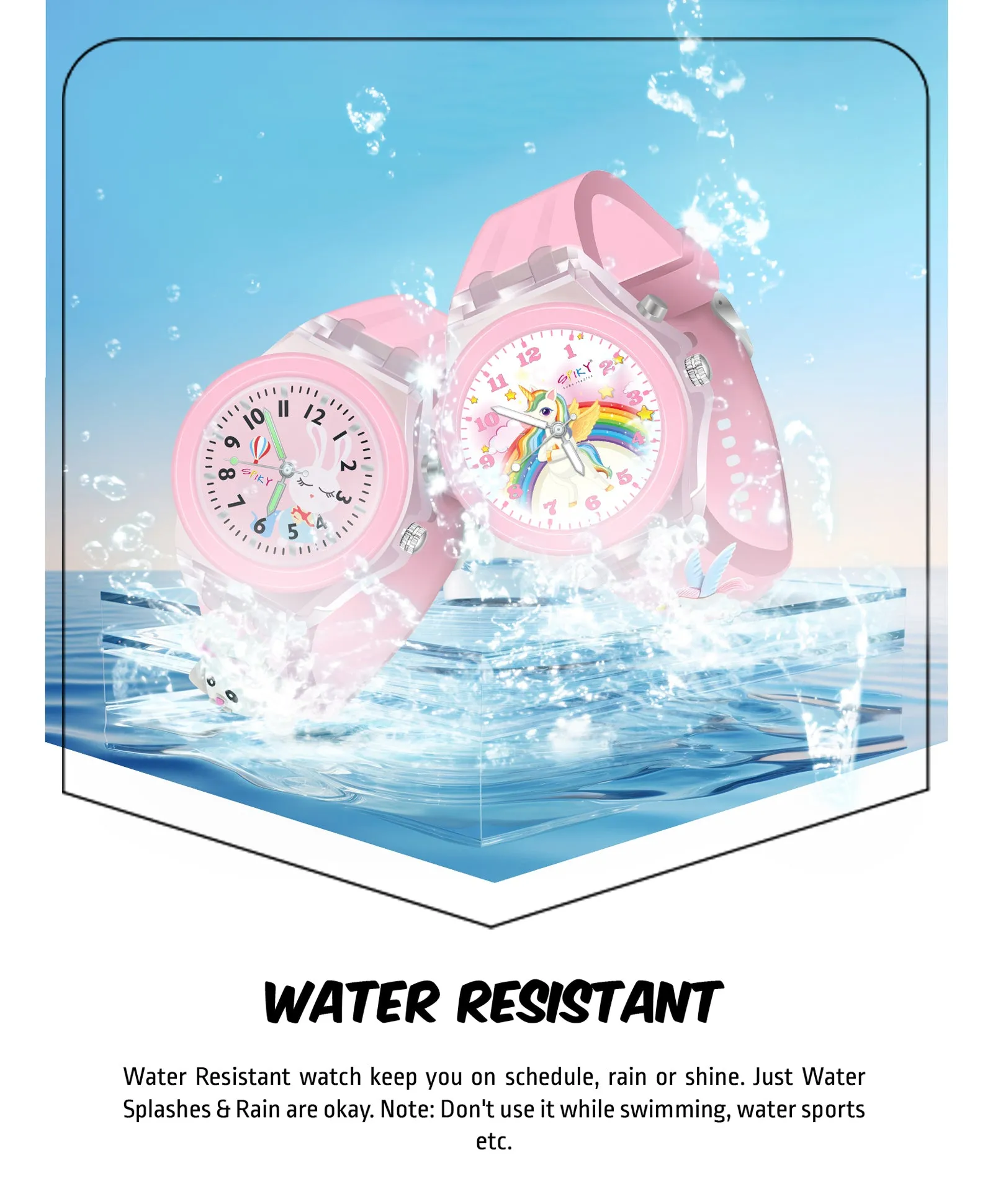 Spiky Combo of Butterfly & Monkey 3D Cartoon Analog Light Watch