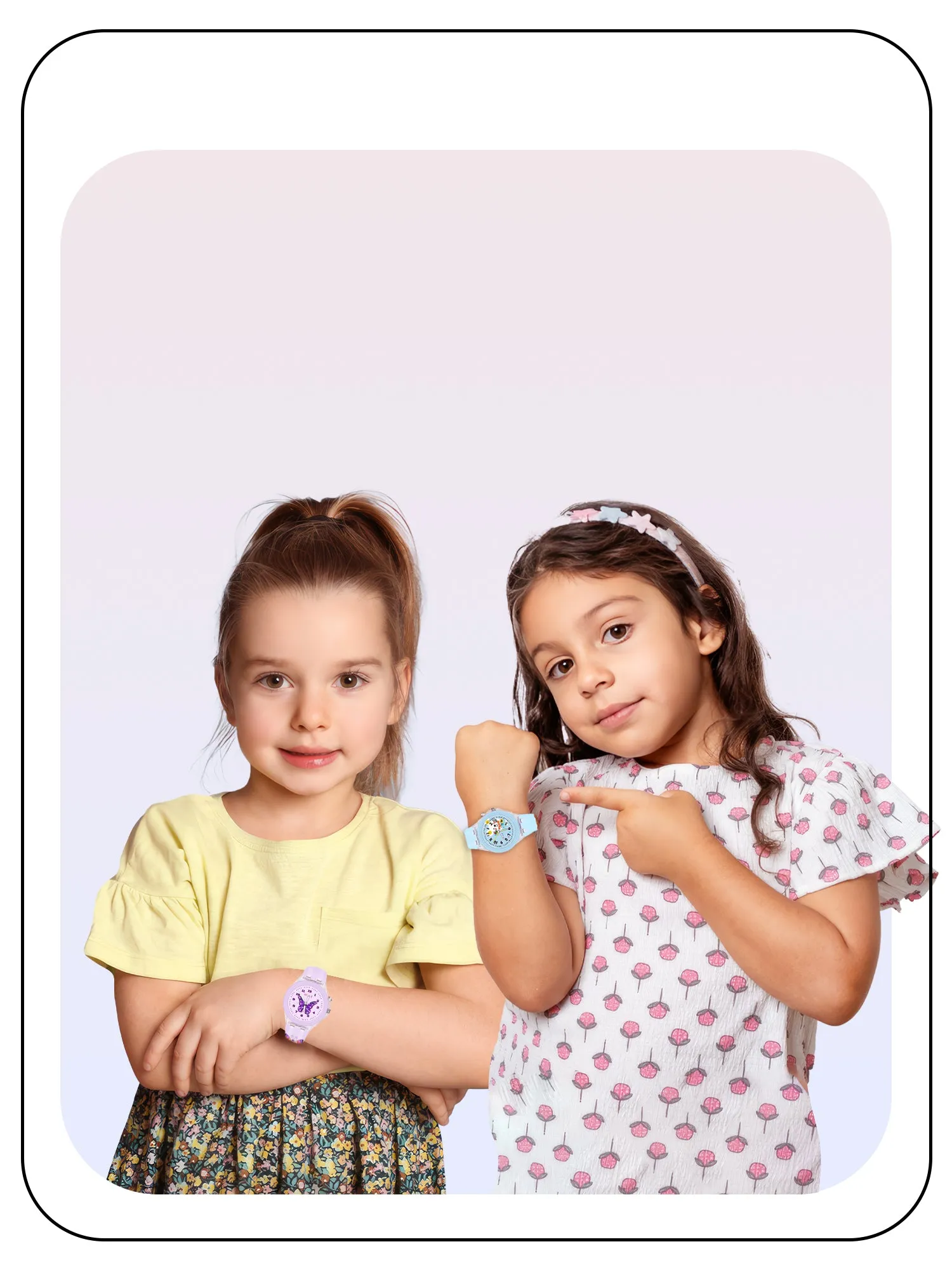 Spiky Combo of Butterfly & Monkey 3D Cartoon Analog Light Watch