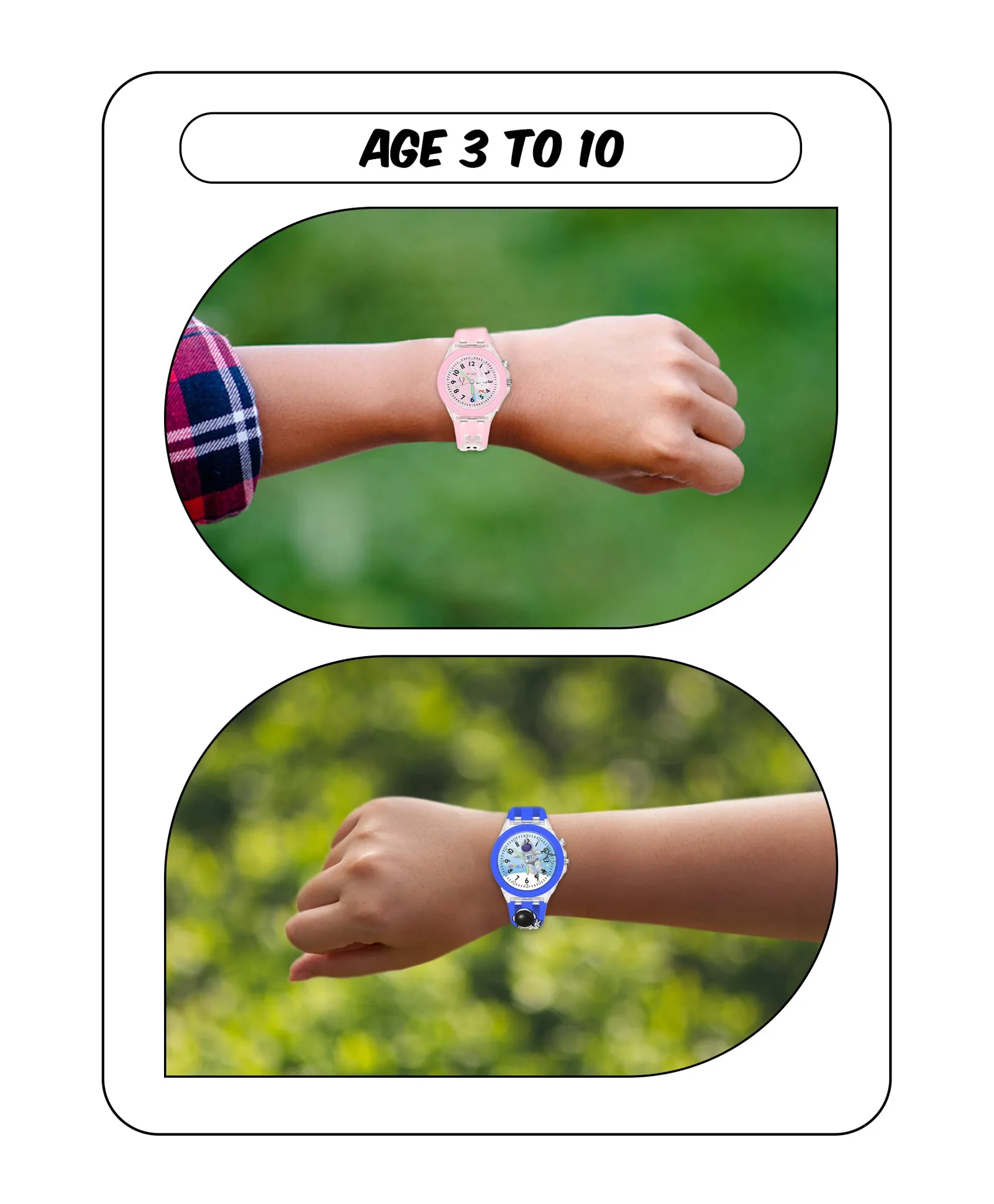 Spiky Combo of Butterfly & Monkey 3D Cartoon Analog Light Watch