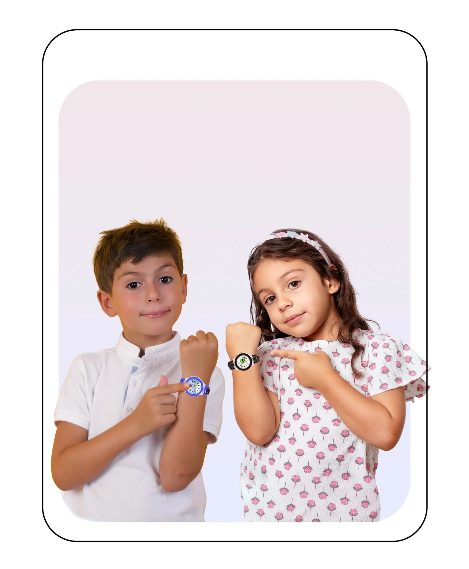 Spiky Combo of Butterfly & Monkey 3D Cartoon Analog Light Watch