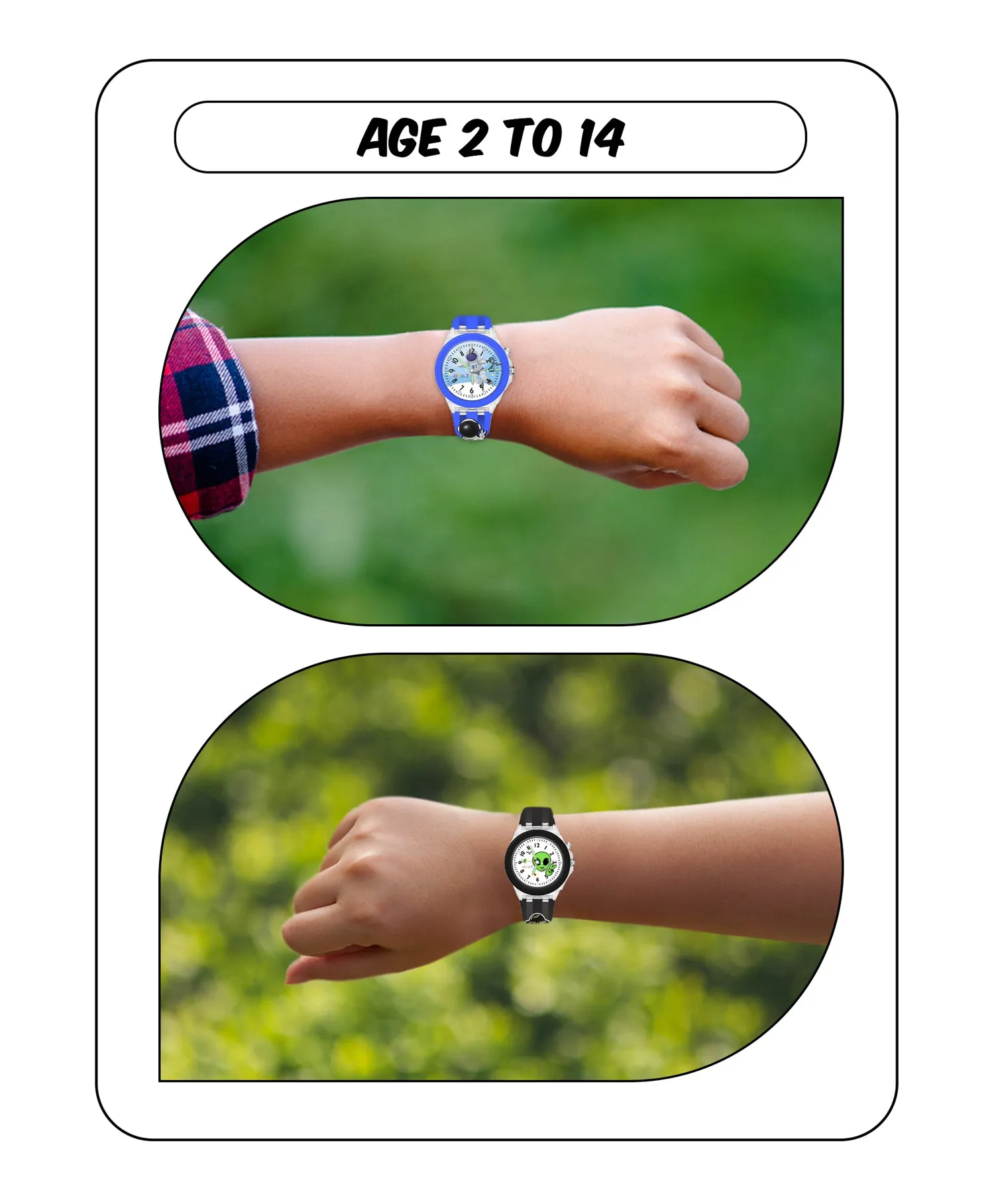 Spiky Combo of Butterfly & Monkey 3D Cartoon Analog Light Watch
