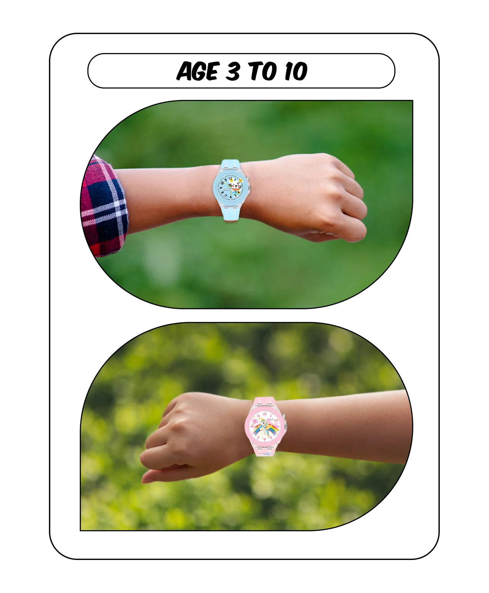 Spiky Combo of Butterfly & Monkey 3D Cartoon Analog Light Watch