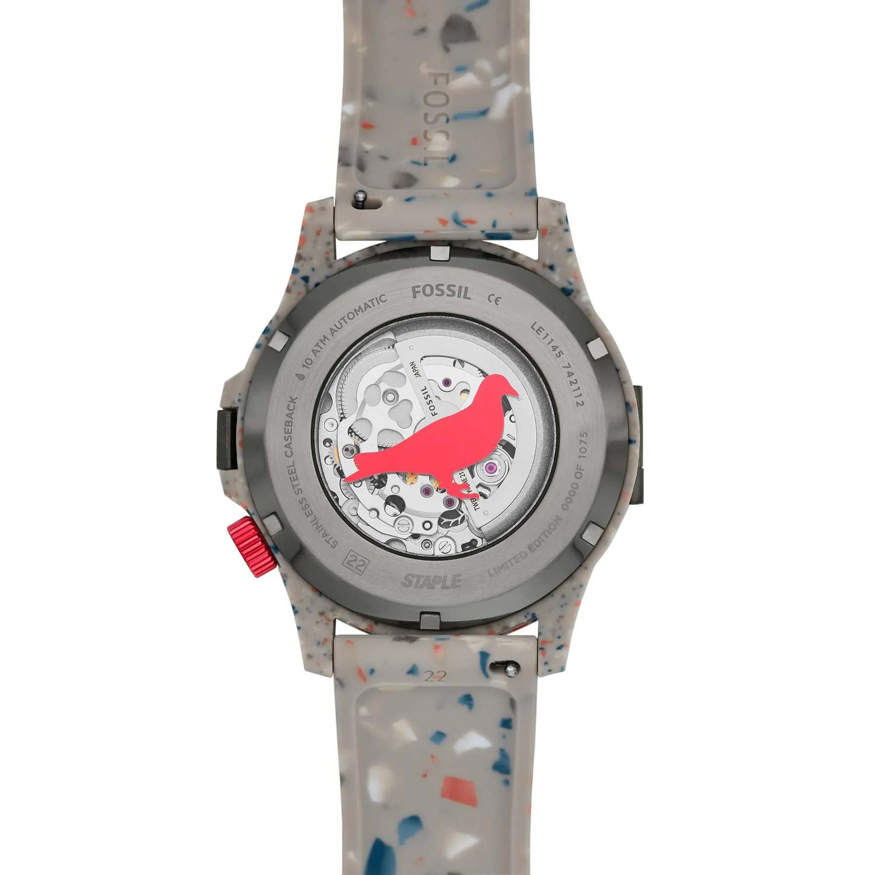 STAPLE x Fossil Limited Edition Nate Sundial Sandstone Silicone Watch