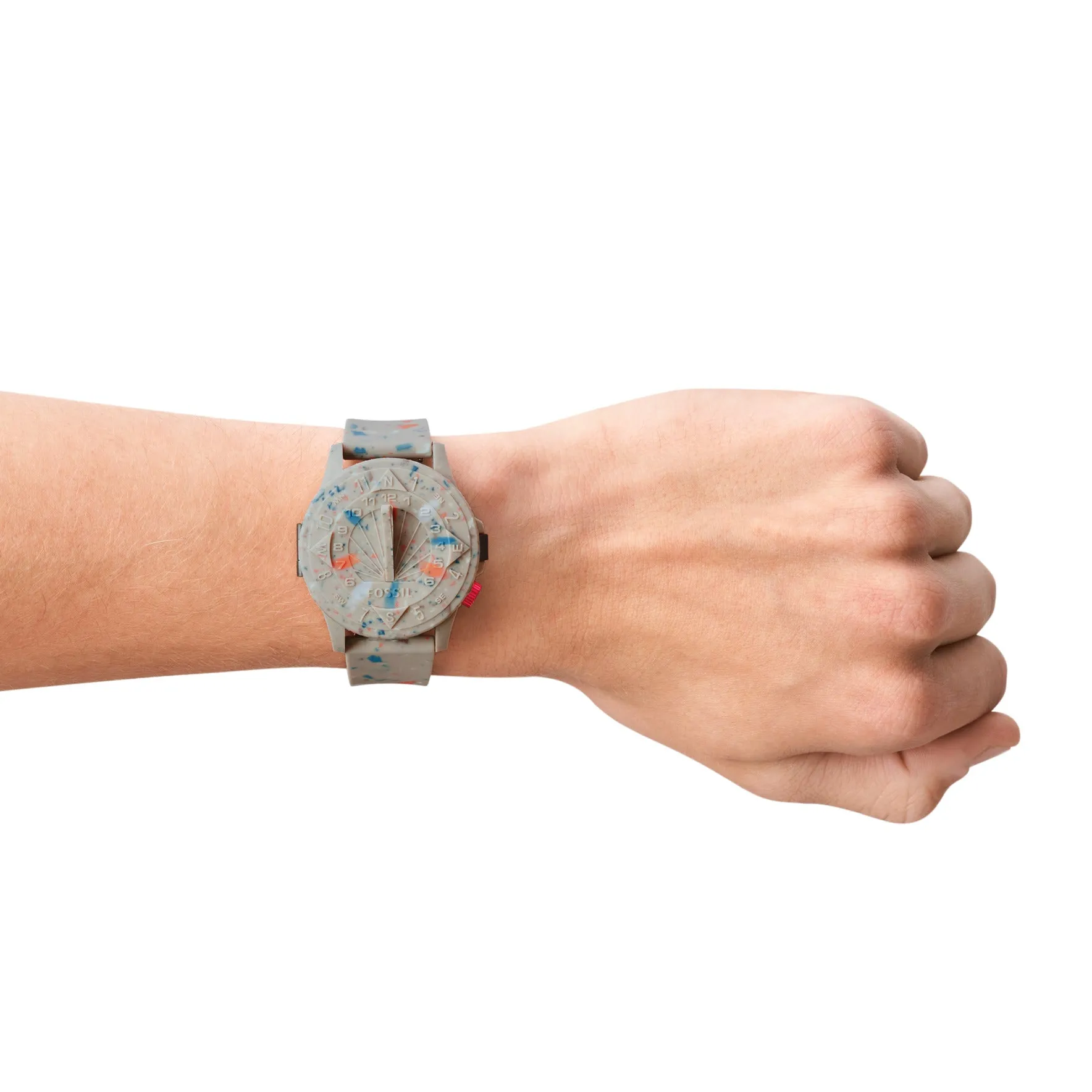 STAPLE x Fossil Limited Edition Nate Sundial Sandstone Silicone Watch