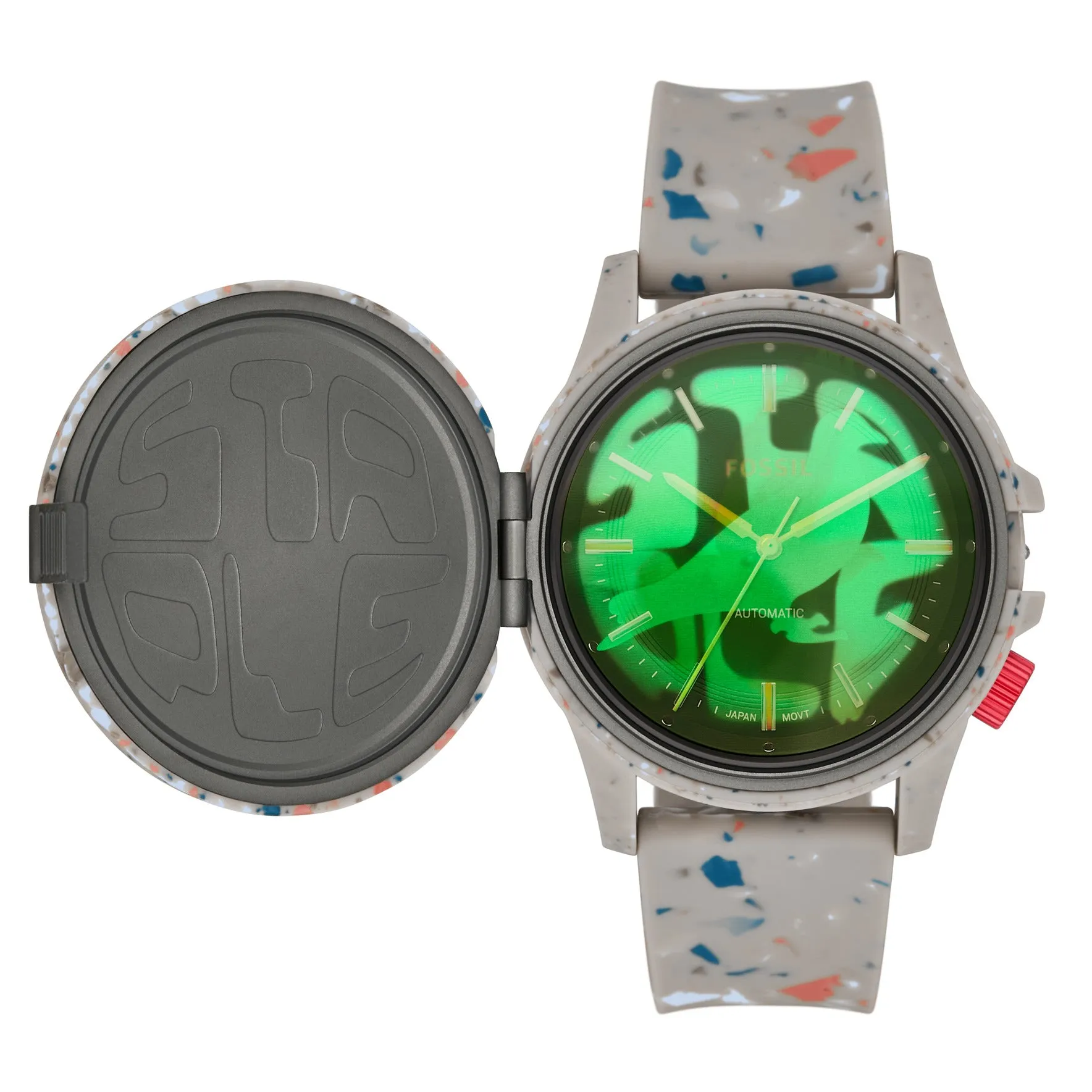 STAPLE x Fossil Limited Edition Nate Sundial Sandstone Silicone Watch