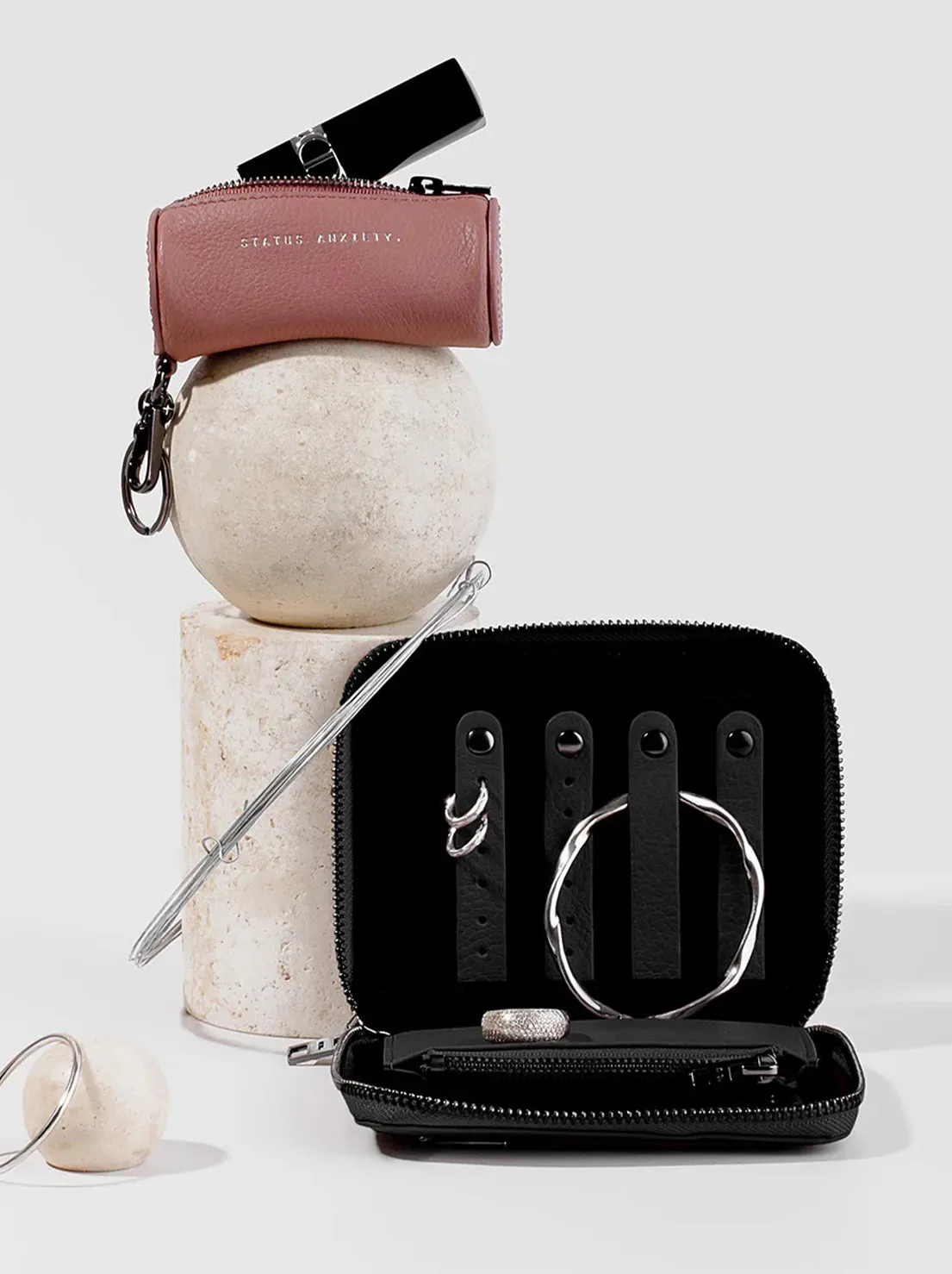 Status Anxiety - Change Always Comes Jewellery Case - Black