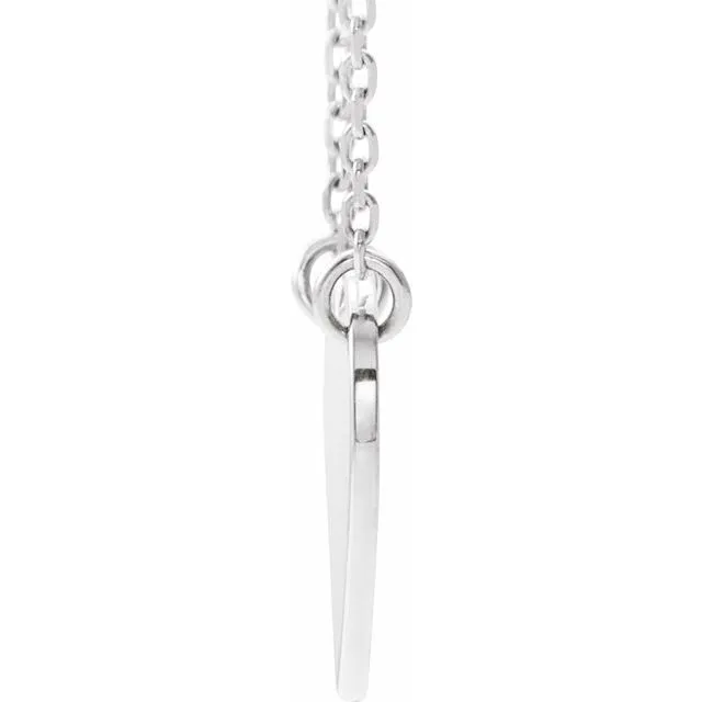 Sterling Silver 8x7.2 mm Heart 16-18" Necklace