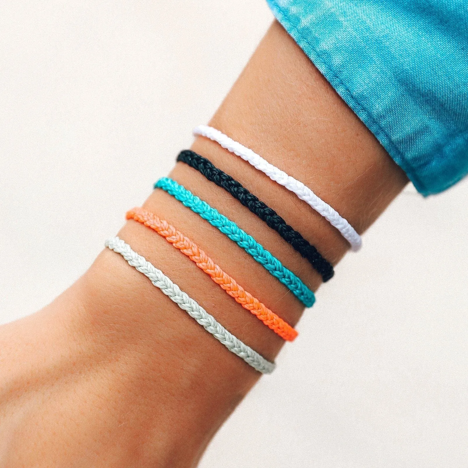 Strawberry Solid Mini Braided Bracelet