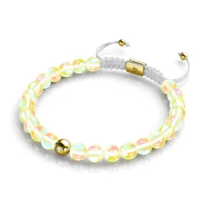 Sunburst | Gold | Galaxy Glass Macrame Bead Bracelet