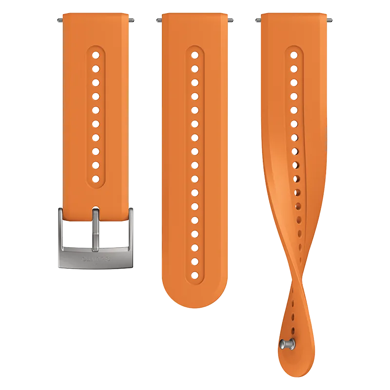 Suunto 24mm Athletic 7 Silicone Strap Granite Orange Size S M