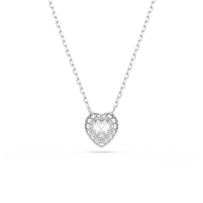 Swarovski Ariana Grande x pendant Mixed cuts Heart White Rhodium plated