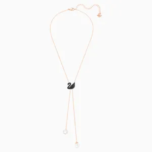 Swarovski Iconic Swan Necklace Black