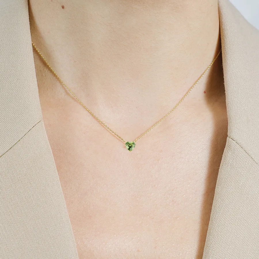 Sweetheart Gem Pendant Necklace