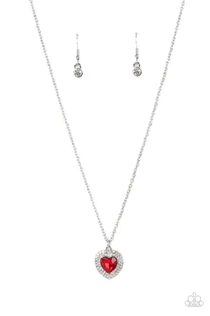 Taken with Twinkle Red Paparazzi Necklace