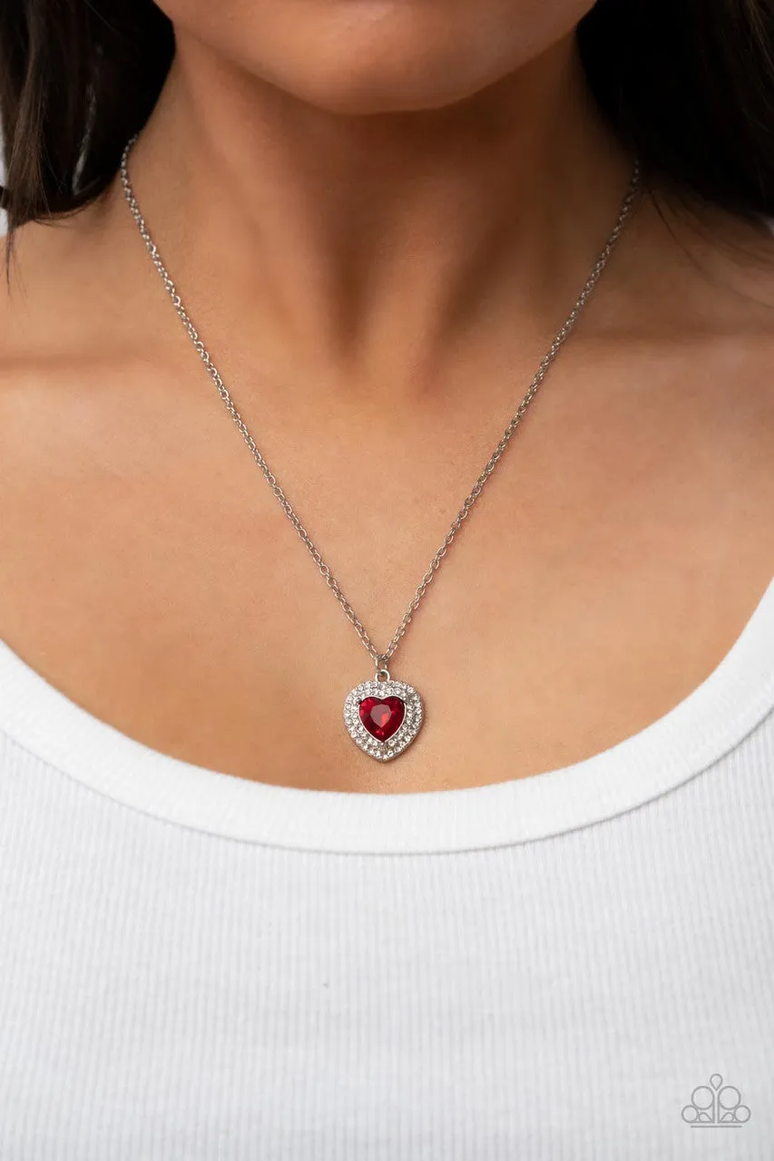 Taken with Twinkle Red Paparazzi Necklace
