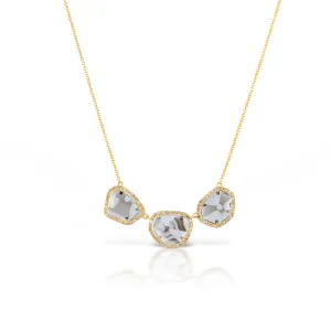Tara Mikolay Raw Diamond Triple Slice Pendant