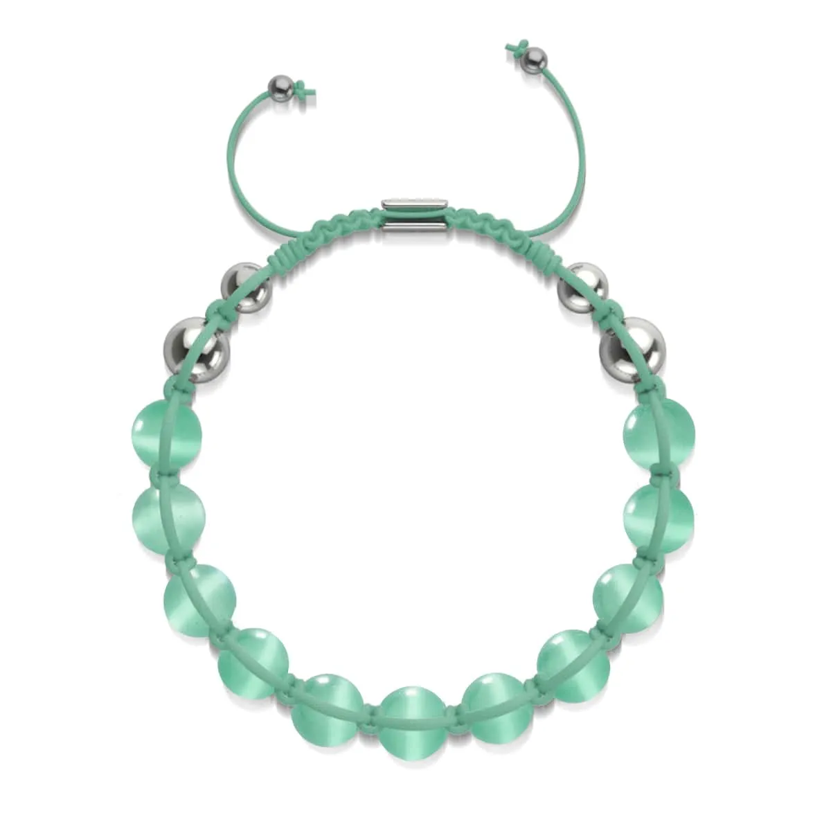 Teal | Silver | Cheshire Glass Charmballa Bracelet