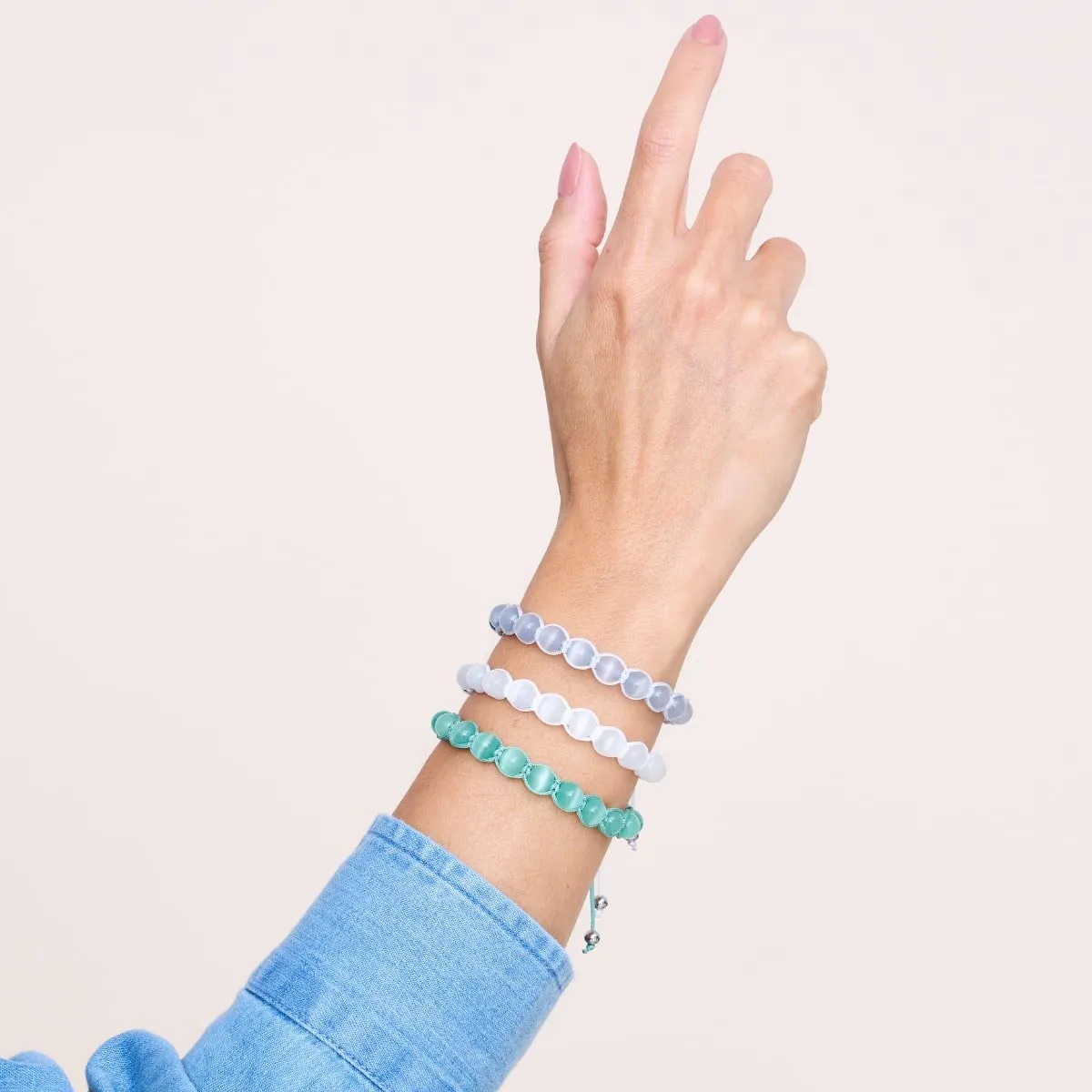 Teal | Silver | Cheshire Glass Charmballa Bracelet