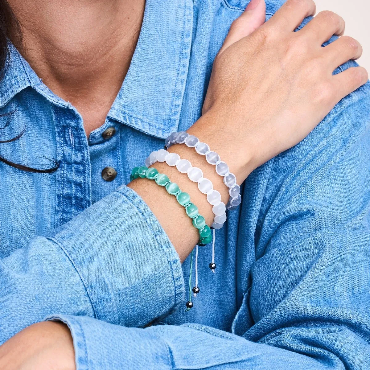 Teal | Silver | Cheshire Glass Charmballa Bracelet