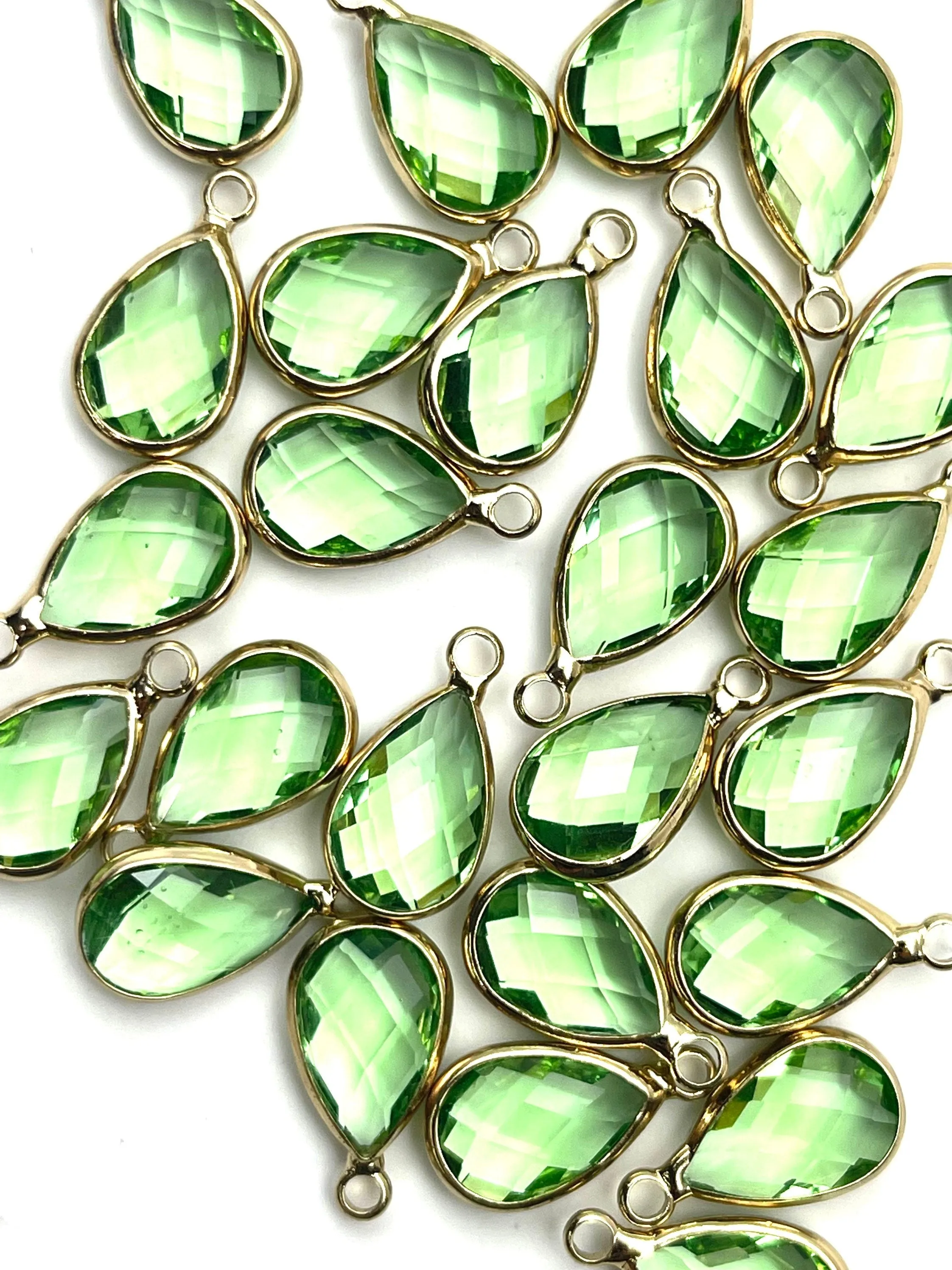 Teardrop Crystal Charm, Sku#1075-2
