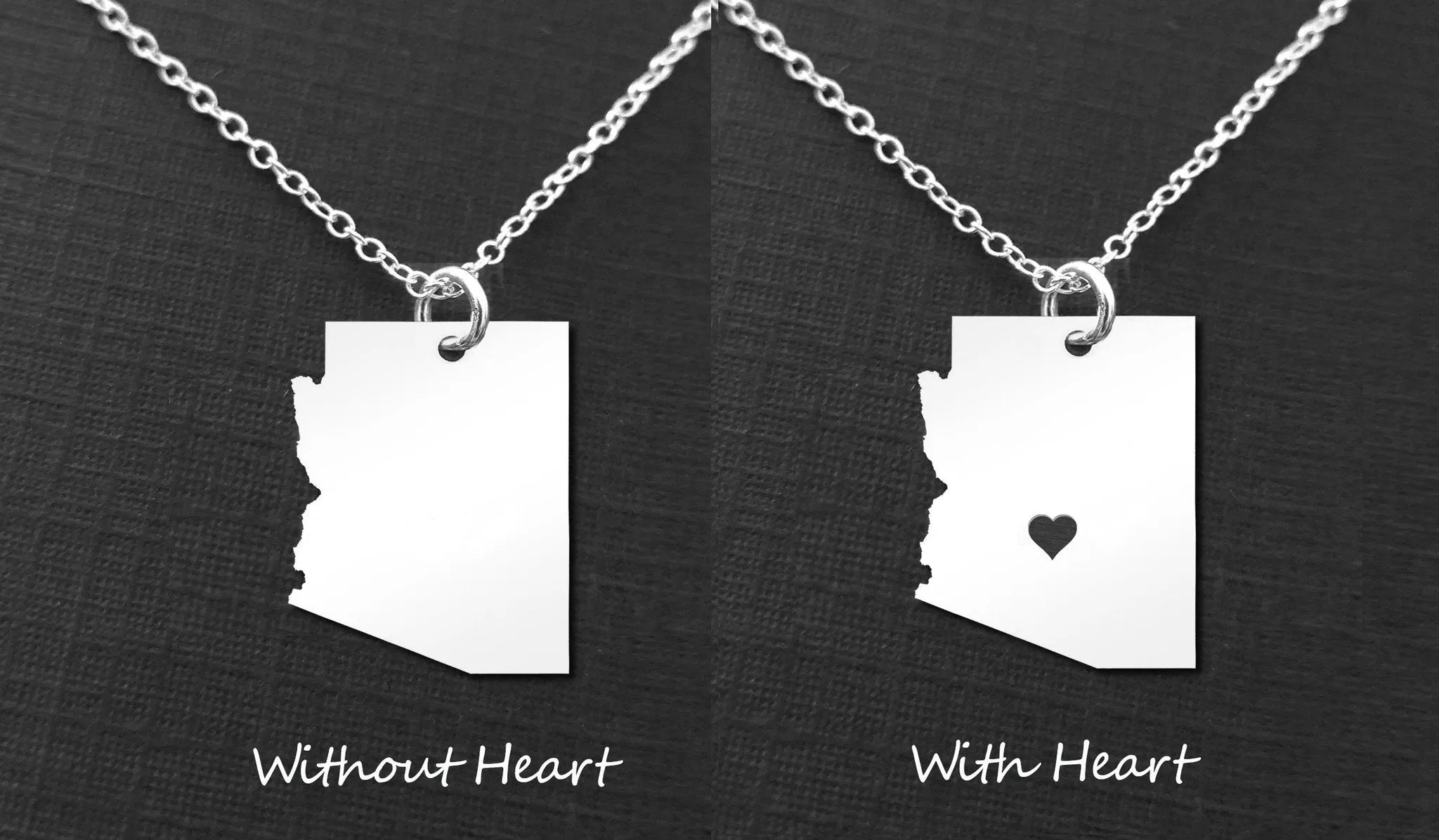 Texas Necklace - Sterling Silver Texas Shaped Jewelry