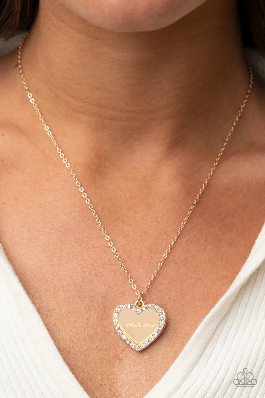 The Real Boss Gold Mom Mother's Day Heart Necklace