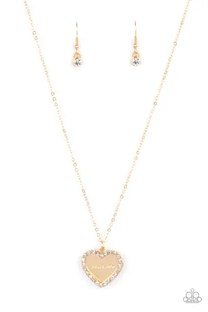 The Real Boss Gold Mom Mother's Day Heart Necklace