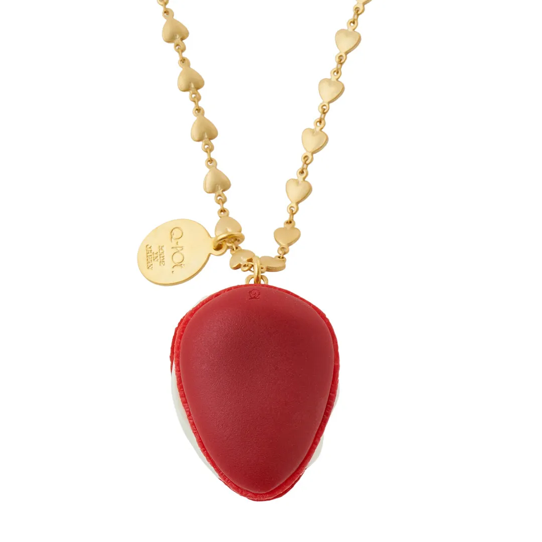 The Strawberry Macaron Necklace (Red)【Japan Jewelry】