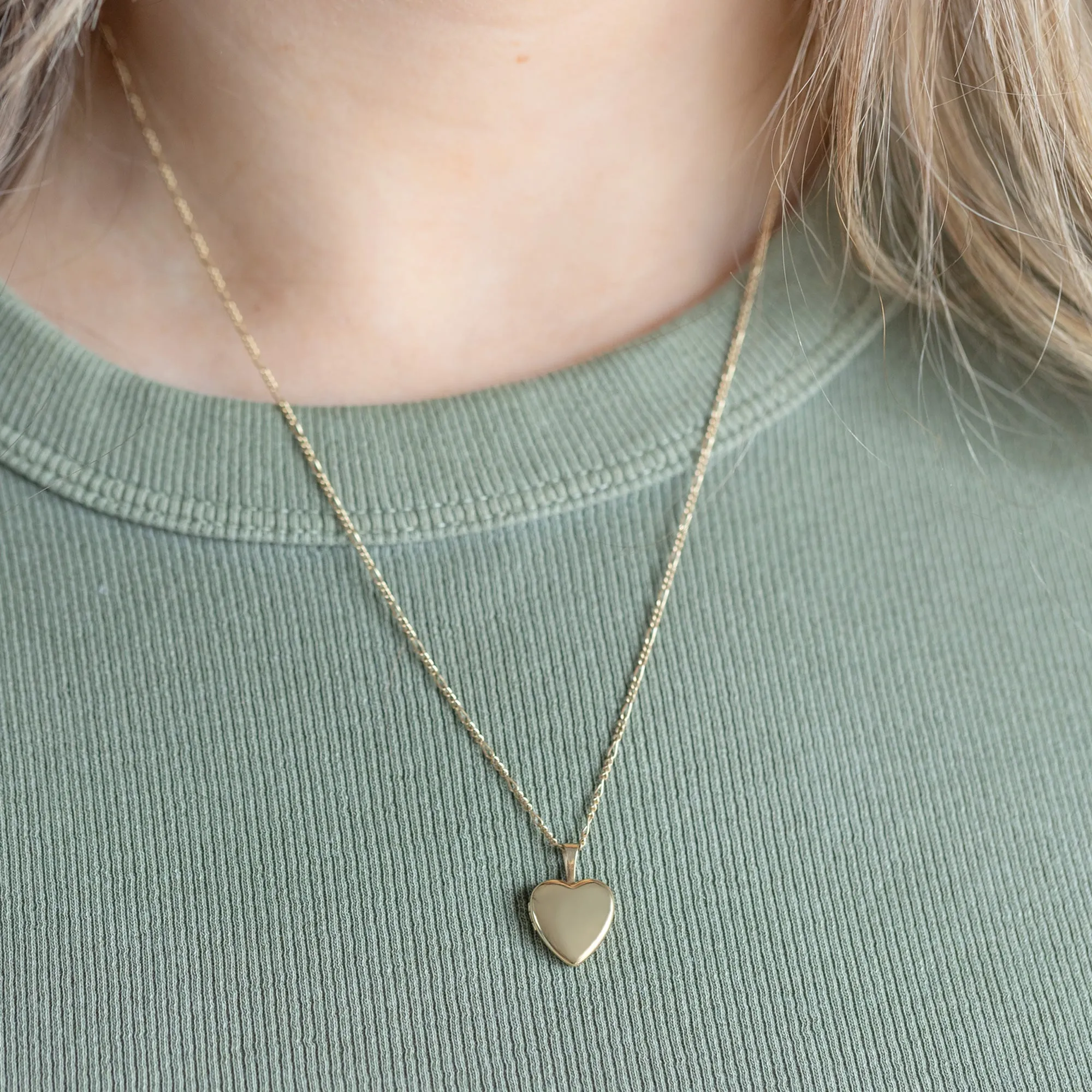 The Yellow Mini Sweetheart Locket Necklace | Gold Filled
