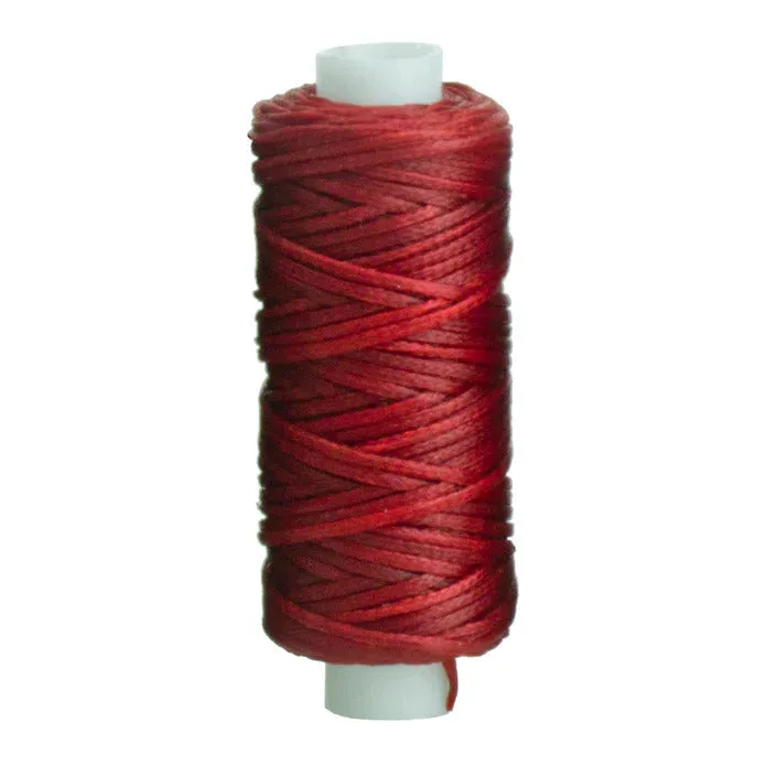 THREAD WAX BRAIDED 25YD RED