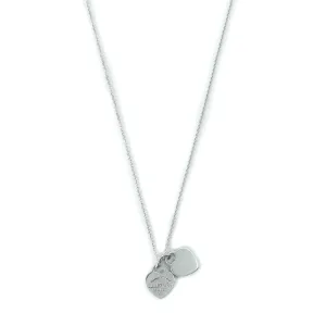 Tiffany & Co Return To Tiffany Double Mini Heart Tag Sterling Silver Pendant Necklace - 16"