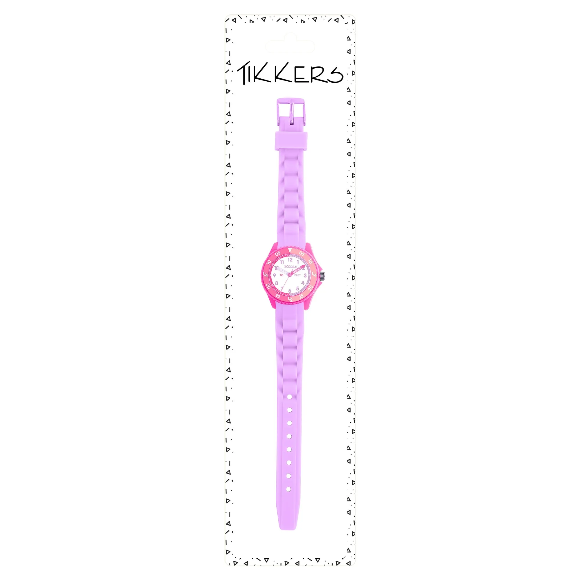 Tikkers Lilac & Pink Silicone Time Teacher Watch