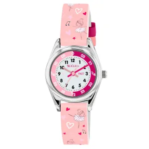 Tikkers Pink Silicone Time Teacher Ballet Dancer Watch
