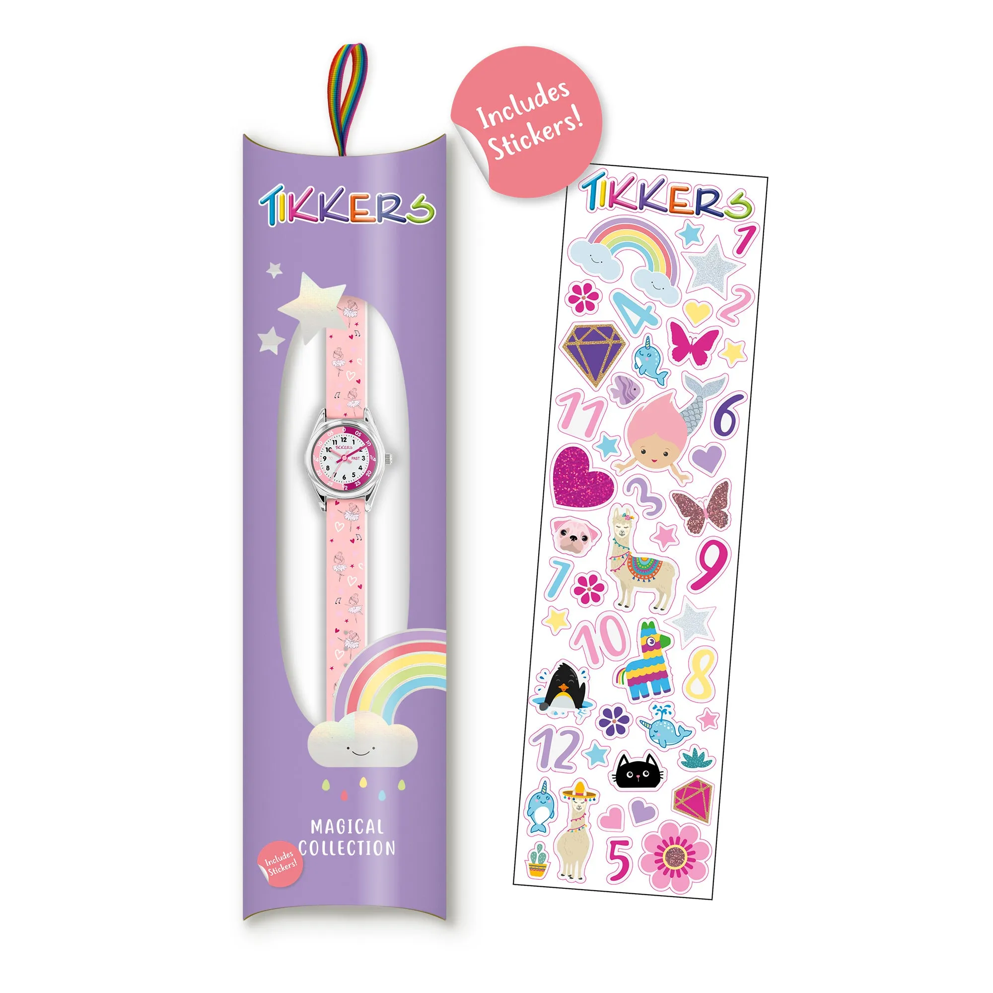 Tikkers Pink Silicone Time Teacher Ballet Dancer Watch
